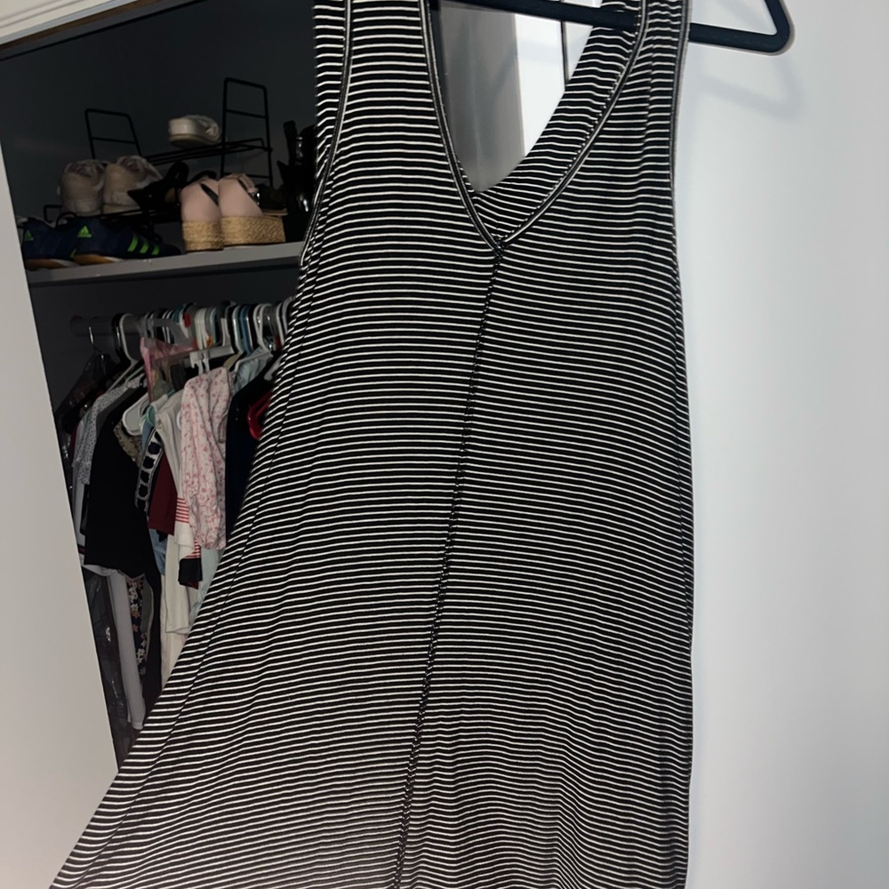 Black and White Striped Dress